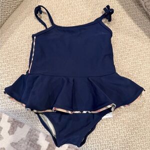 Burberry Navy Blue Kids Swim One Piece